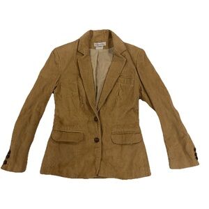 Vtg Oscar De La Renta Women’s Tan Corduroy Blazer Jacket Size 5/6